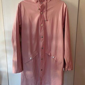 XS Pink RAINS Long Jacket